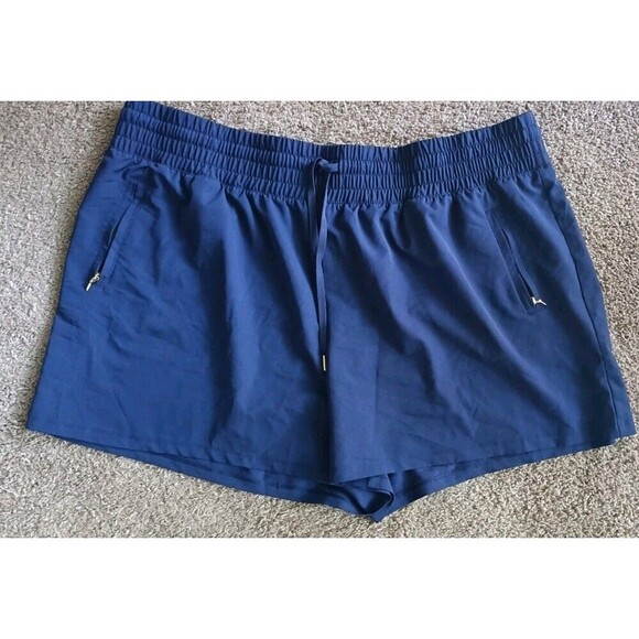Tek Gear Mid Rise Running Shorts Size 3X Blue Activewear Drawstring Wide Waist - Picture 6 of 6